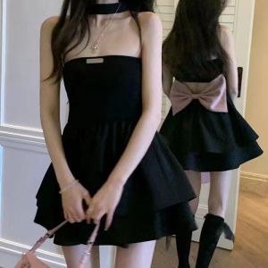 🌟CORE🌟dresses women new style 2025 Niche Backless Dress Bow Neck Hanging Dress Design Sense Spicy Girls Dress 2️⃣0️⃣2️⃣5️⃣