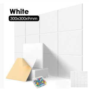 🇸🇬 Thickened Acoustic Panels Sound Proof Panels 300x300x9mm / Wall Decor Tile Sound Absorbing Board Noise Reverb Echo Dampening Soundproof Padding for Door Music Recording Home Studio