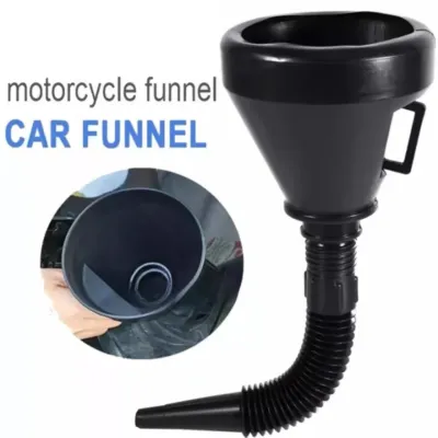 ready stock Universal 2 in 1 Plastic Funnel Car Motorcycle Refueling Longer filter Funnel Gasoline Engine Oil