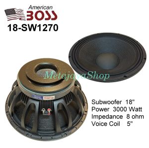 Speaker Komponen 18" American Boss 18SW1270 Subwoofer 18 in 18 sw 1270 Voice Coil 5 Inch