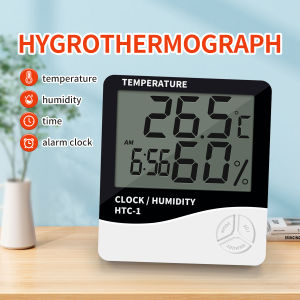 Indoor Room LCD Electronic Temperature Humidity Meter Digital Thermometer Hygrometer Weather Station Alarm Clock XPH732