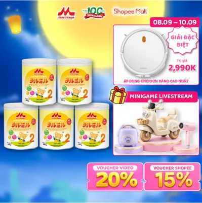Combo 5 Lon Sữa Morinaga Chilmil 800g Nhật Bản – Nhập Khẩu Chính Thức Lactoferrin Tăng Cường Đề Kháng Hỗ Trợ Tiêu Hóa