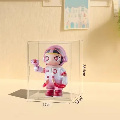 Acrylic Display Case Boxes Popmart Toy Storage Organizer Stackable Transparent Magnetic Dustproof