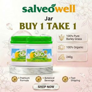 [BUY 1 TAKE 1] SBG Salveo Barley Grass Original Powder in JAR 240grams BOOST your Health and Immunity Effective FDA Approved