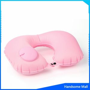 H.S. หมอนรองคอตัวยู U หมอนรองคอปั๊มลมในตัว หมอนเป่าลมรองคอ ในรถ Pillow