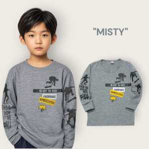Baju Anak Laki Lengan Panjang Usia 3-14 Tahun Dengan Desain  Trendy Motif Ready To Ride