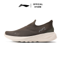Li-Ning Men's SOFT GO 2 Knit Slip-on Casual Walking Shoes Cushion Comfort Stable Mesh Jogging Daily Sports Sneaker AGLV017. 