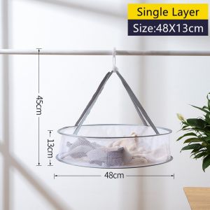 Clothes Drying Basket underwear Hanging Clothes Net Pocket Cardigan Drying Tiled net Rack Socks Drying Bag Single Double Layer