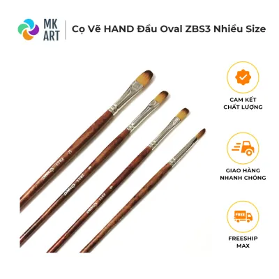 Cọ Vẽ HAND Đầu Oval ZBS3 nhiều size
