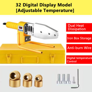 Máy hàn ống 1000 Wát đường ống Hàn sắt hàn nhựa PB/PP/PP/ống ppr sưởi ấm nhiệt làm tan chảy công cụ 63/32 loại mài mòn