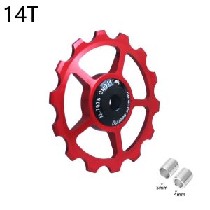FIGHTINPC Nhôm 10t 11t 12t Bánh xe Jockey Phụ kiện hộp số Bánh xe dẫn hướng phía sau Vòng dẫn hướng Bánh Xe Đạp Hướng dẫn vòng bi gốm cho xe đạp Ròng rọc sau xe đạp Cùi đề sau xe đạp