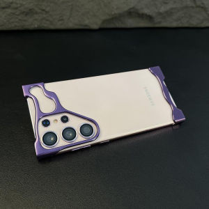Luxury Aluminum Alloy Bumper Phone Case For Samsung Galaxy S25 Ultra S24 S23 Plus Film Protection Metal Shockproof Cover Casing