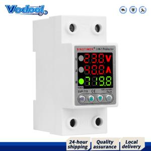 220V 40/63A Adjust Voltage Relay Din Rail Wattmeter KWh Power Consumption Current Protection Limit Voltmeter