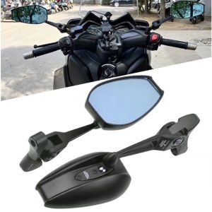 ADDO Napoleon Aluminum Alloy Side Mirror Non-Graded HD Clean Lens Universal Adjustable Rearview Mirror Motorcycle Accessories