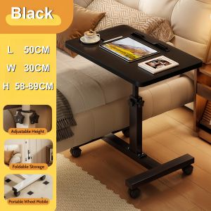 Bedside Table Movable Storage Rack Home Computer Desk Shelf Creative Pulley Lifting Storage Rack 置物架