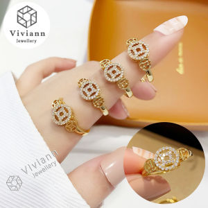 Viviann Original Rings For Women Rings Gold Silver Finger Ring Vintage Gothic Female Aesthetic Jewelry Gold Couple Finger Ring Wedding Adjustable Jewelry Gift