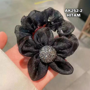 Ikat Rambut Scrunchie Korea Perempuan Dewasa Model Bunga Daisy Aksesoris Wanita AK252 NOMIDE