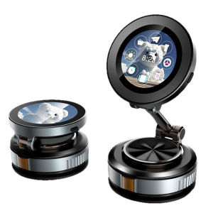 K32 Intelligent Screen-Display Magnetic Adhesive Stand - Vacuum Adsorption Wireless Charging Car Phone Stand - Foldable Rotating Stand