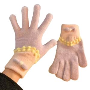 COUPLECOL Màn hình cảm ứng Găng tay dệt kim ấm áp Nơ Phong cách Hàn Quốc Găng tay bảo hộ khi đi xe Thoáng khí Dễ thương Găng tay mùa đông cho bé gái Sử dụng hàng ngày