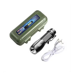 ไฟฉาย LED แบบพกพา พร้อมสายชาร์จ USB กันน้ำ กันกระแทก ปรับโหมดส่องแสงได้ 3 แบบ สำหรับกิจกรรมกลางแจ้ง LED Flashlight USB Charger