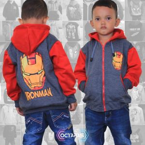 Bisa COD - Jaket anak motif superhero  2 s/d 10 tahun