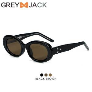 Grey Jack Kacamata Sunglasses Hitam Anti UV400 Polarized Style Wanita Oval Trandy Bahan TR90 58247