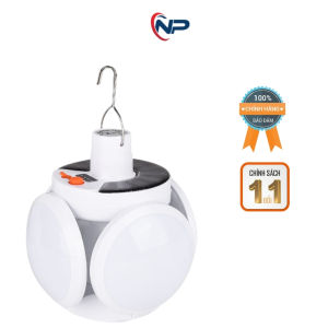 Đèn năng lượng mặt trời đèn gấp 4 cánh hình quả bóng JQ-047NHATPHONGSOLARcảm biến ánh sáng đi kèm dây sạc USB chống nước IP65 quà tặng 4 nút bịt ổ cắm