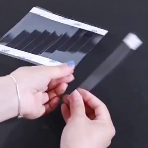 Wobbler Harga 100pcs Tanda Harga PVC Jernih Kad Promosi Rak Swalayan Pelekat Sendiri Untuk Label Harga