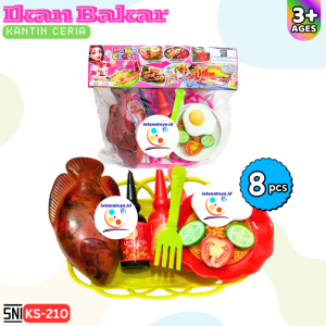 ID Mainan Masakan Ikan Nasi Goreng 8pcs Kantin Ceria KS-210