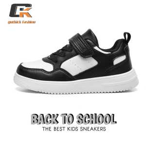 SEPATU ANAK ANAK LAKI LAKI UMUR 5 TAHUN SEKOLAH SD TK PAUD HITAM PUTIH  UKURAN 28 - 37 kasual