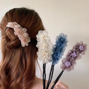 Flower Hairpin Tool Flower Deft Bun Maker Tool To Twist A Bun Hair