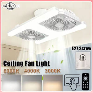 JACIRCLE Ceiling Fan Light 2 in 1 Super Quiet 3 Light Modes Can Remotely Controlled Use for Living Room Bedroom