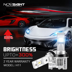 Super Bright Novsight N30S LED Car Headlight 55W 10000LM 6000K White 9005 9006 H1 H3 H4 H7 H11 LED Headlight Bulb High Beam/Low Beam Fog Light Plug and Play 2pcs 2 Years Warranty Free Shipping