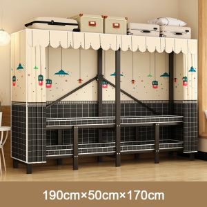 30MM Folding Bedroom Cabinet Polyester cotton Cloth Closet Dustproof Wardrobe Large capacity