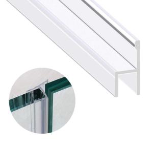 H Shape glass door sealing strips Silicone Bath Shower Weather Strips Draft Stopper 2M Seal Strip