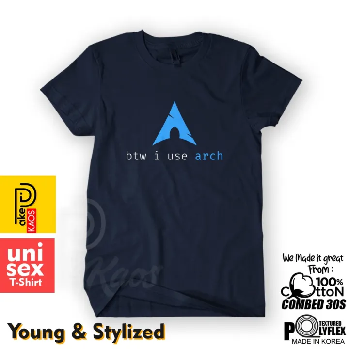 - Btw I USE ARCH Distro เสื้อยืดแขนสั้น ผ้าฝ้าย 100% พิมพ์ลายโลโก้ ...