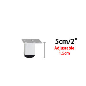 【Onuobao】 Square Tube Adjustable Aluminum Alloy Furniture Leg for Furniture Heightening Thickened Sofa Leg esk Leg Kitchen Cabinet Leg Table Leg 5-35cm 1pcs