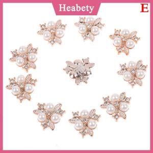 Heabety 10 chiếc kẹp tóc pha lê lấp lánh đính đá hoa ngọc trai thủ công tự làm