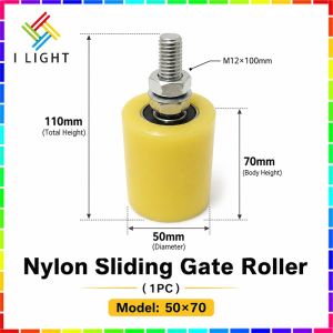 (Fast&COD) 1Pcs Nylon Sliding Gate Roller Wear Resistant Smooth Slide Gate Wheel Replacement Parts