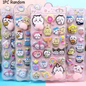 ZOOGGJZ ผลสามมิติ สติ๊กเกอร์คริสตัล 3D บรรเทาความเครียด จิอิคาวะ รูปลอกตกแต่งนูน ใหม่ การ์ตูน สติ๊กเกอร์ลูกพีชผายลม ตกแต่งเคสโทรศัพท์