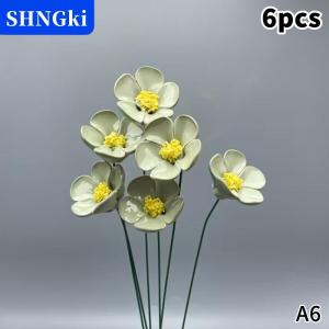 SHNGki 6 8 10pcs gốm hoa nhân tạo quên-me-không hoa không bao giờ phai vĩnh cửu Hoa trang trí nhà mang lại vẻ đẹp và hy vọng