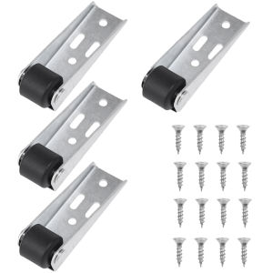 1/4 pcs hình ròng rọc bằng thép không gỉ cửa bánh đa chức năng cửa Hỗ trợ tải xoay phẳng Dưới bánh xe chân bàn con lăn phần cứng