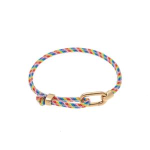 Có Thể Điều Chỉnh Vòng đeo tay đôi Đầy Màu Sắc Dây Thiết Kế Hiện Đại vừa vặn phù hợp Trọng Lượng Nhẹ Món Quà Cho Anh Cô