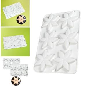 6 Cavity Flower Silicone Mousse Mould Chocolate Mold Cake Decorating Tool Nonstick Candy Bakewares Baking Accessories