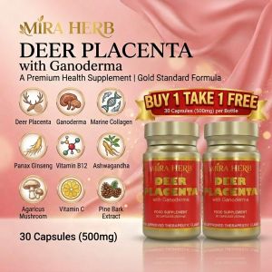 [BUY 1 TAKE 1] Mira Herb Deer Placenta with Ganoderma Marine Collagen Vitamin C Panax Ginseng 9-in-1 Advanced Health Supplement