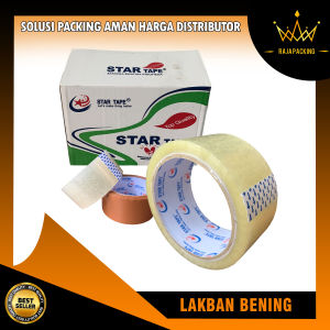 Lakban OPP Startape Premium Aman Kulit Bebas Poli-EOHS 72yard X 48mm - Warna Putih Muda