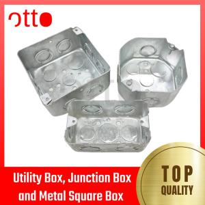OTTO High Quality Utility Box Junction Box and Metal Square Box 4x4 & 2x4 4 inches GA16