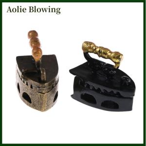Aolie Dollhouse Room Model Mini Old Miniature Iron clothes Tool