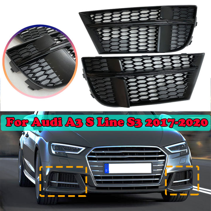 New Car Front Bumper Fog Light Lamp Grille Honeycomb Mesh Style Cover ...