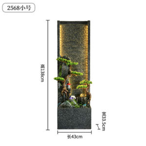 Large Water Curtain Wall Water Screen Office Rockery Fountain Fortune Fengshui Wheel Villa Courtyard Fish Pond Decoration